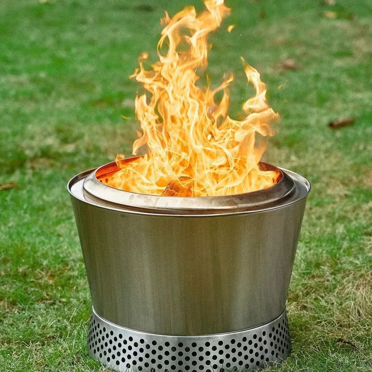 KUANGYE - Brasero Sin Humo Acero Inoxidable + Accs 50cm