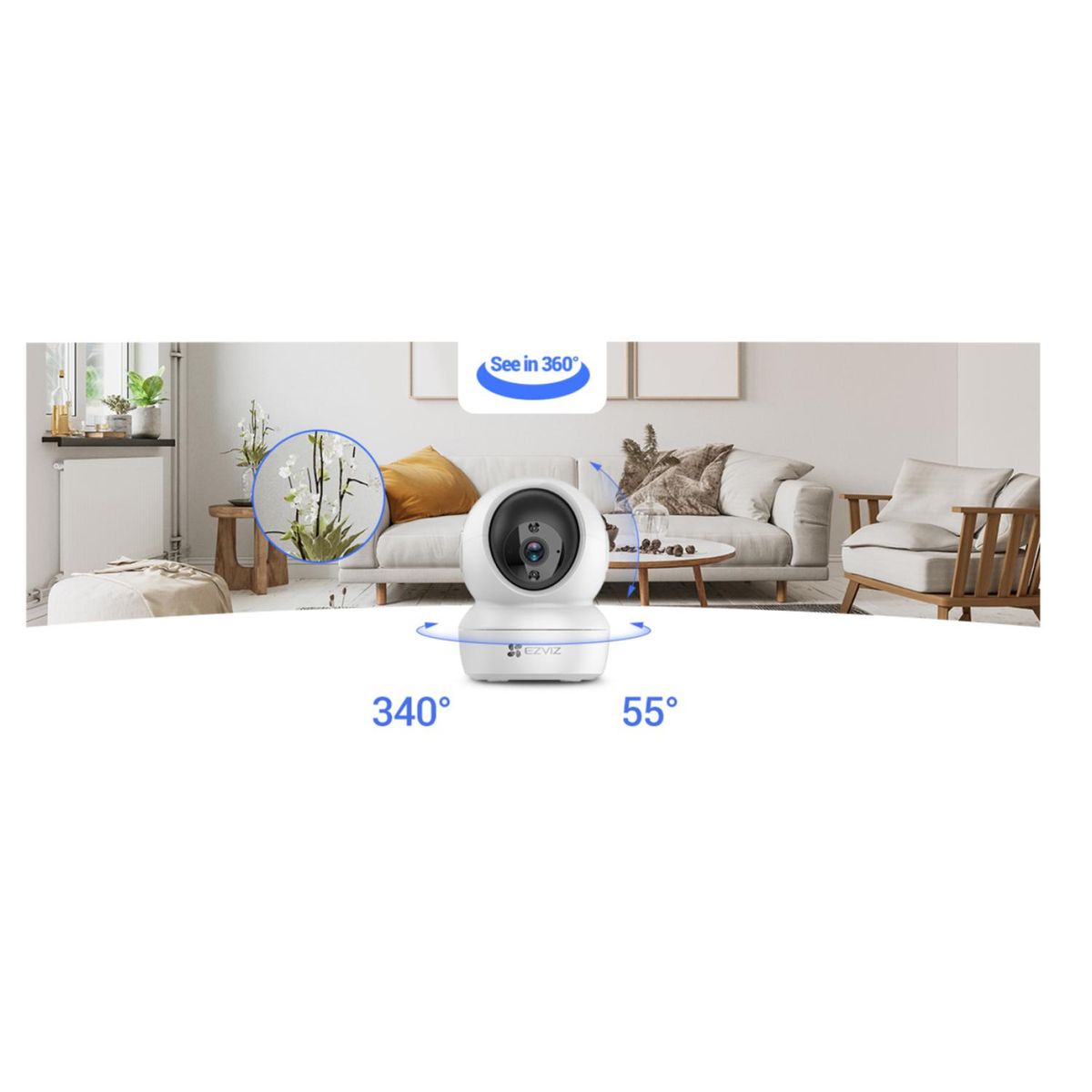 EZVIZ - Camara De Seguridad Smart Interior HD 1080P Blanco Ezviz