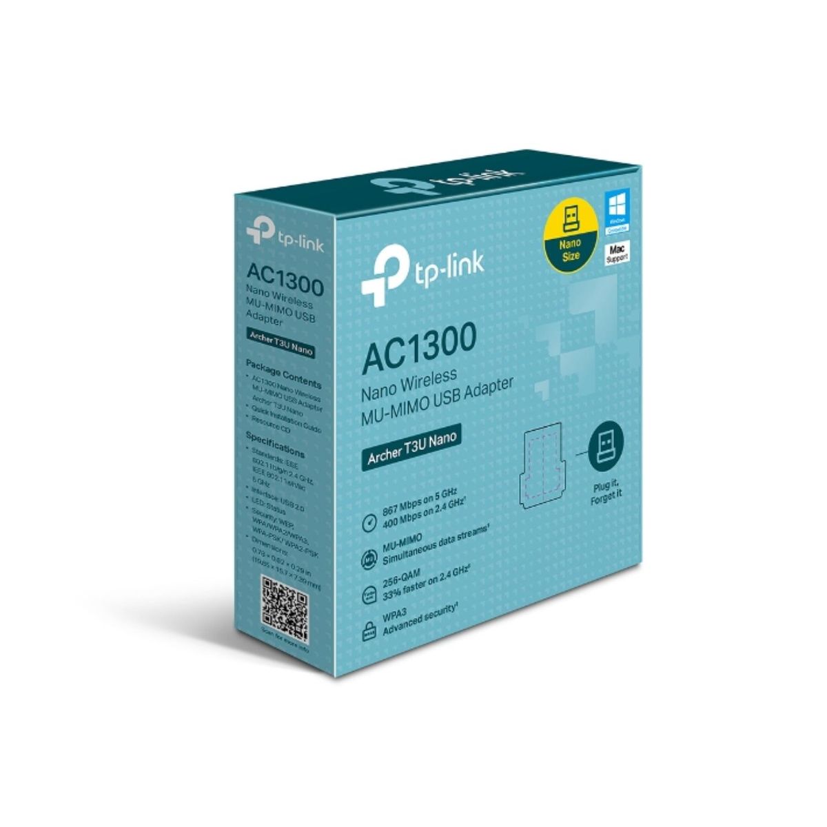 TP LINK - Adaptador WiFi Nano USB 600mbps Archer T3U Nano Tp-Link