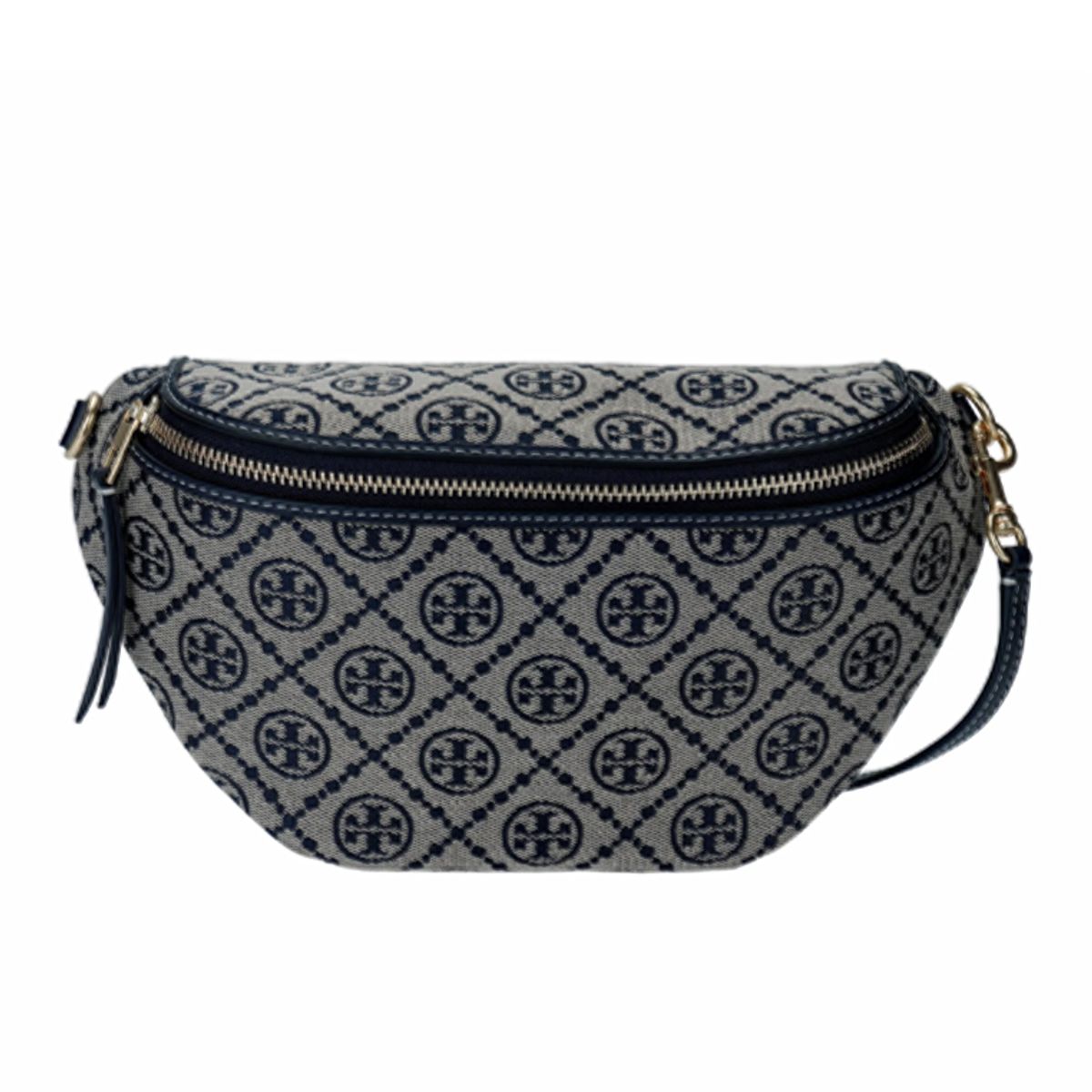 TORY BURCH - TORY BURCH T MONOGRAM Tela Detalles Cuero Bolso Cintura 162094
