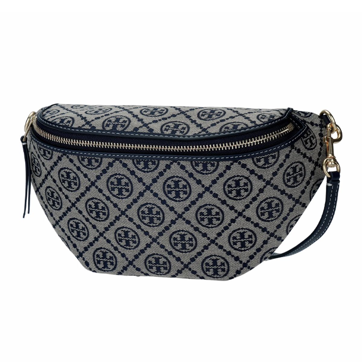 TORY BURCH - TORY BURCH T MONOGRAM Tela Detalles Cuero Bolso Cintura 162094