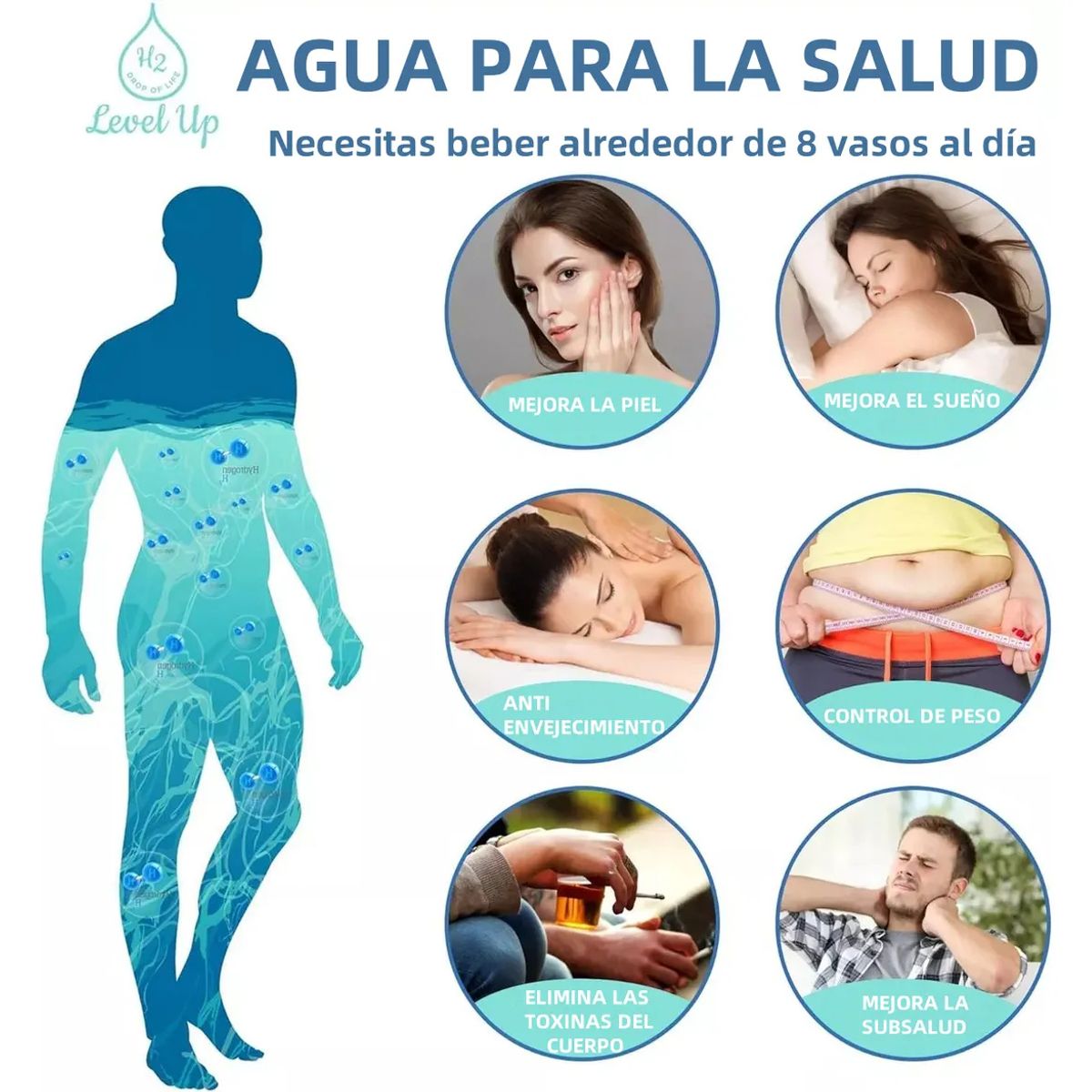 KUANGYE - Botella De Agua De Hidrógeno Máquina Ionizadora De Agua