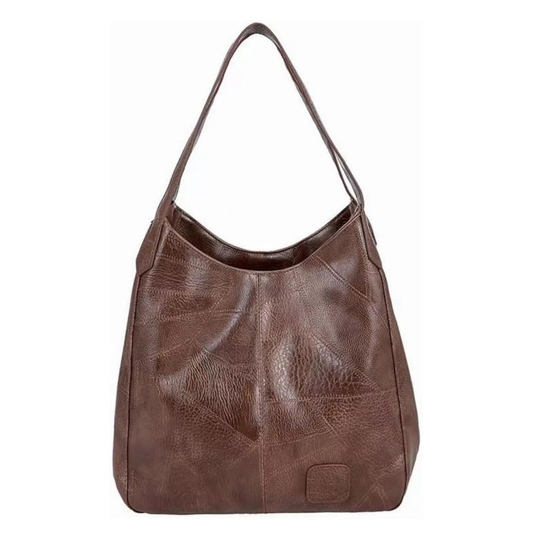 SUPERCENTER - Bolsa Hombro Cuero Suave Gran Capacidad Damas Bolsa Marrón