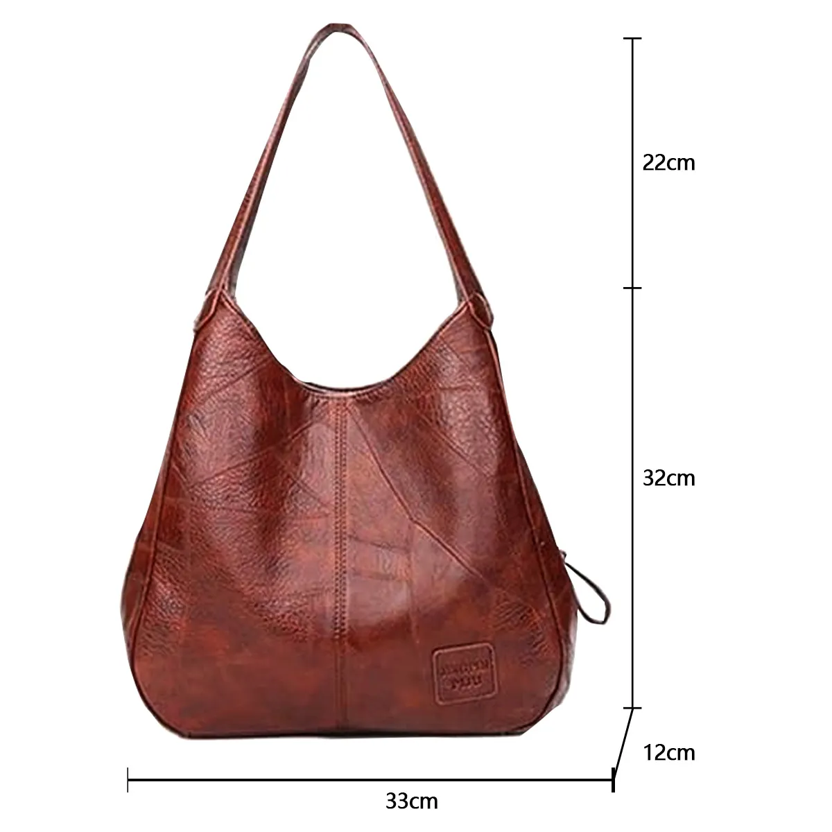 SUPERCENTER - Bolsa Hombro Cuero Suave Gran Capacidad Damas Bolsa Café