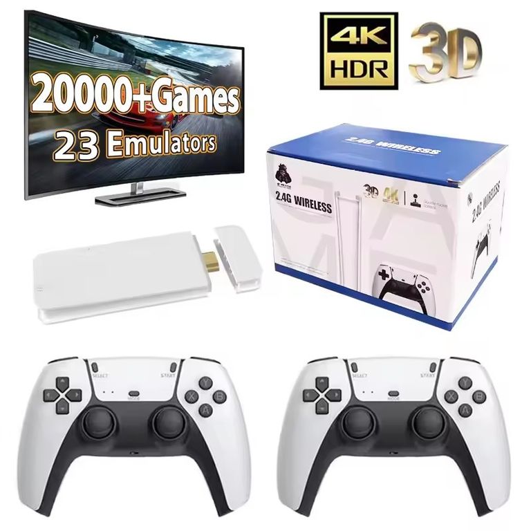 CORRERREY Consola de videojuegos 24G 4K HD 20000+ juegos clásicos