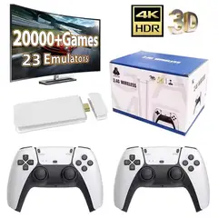 CORRERREY - Consola de videojuegos 24G 4K HD 20000+ juegos clásicos