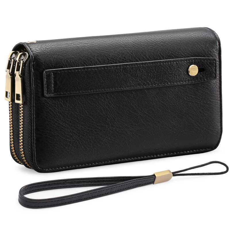 LUKOVEE - Cartera De Mujer Rfid Bloqueo Billetero Doble Gran Capacidad