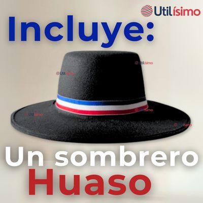 Imagen 2 del producto Sombrero Huaso Ajustable Elegante Fiestas Patrias