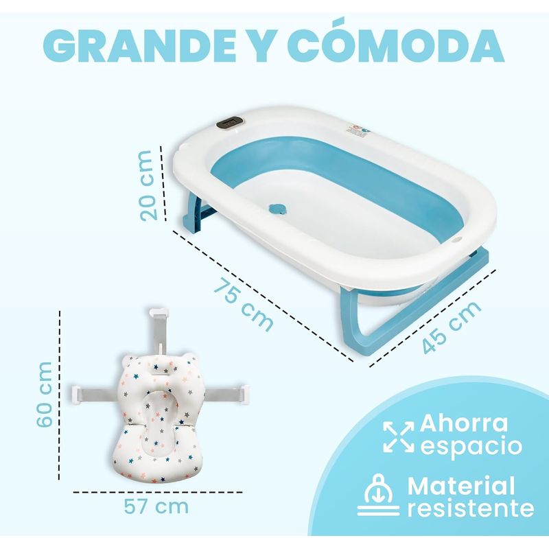 JUGUETERIA ESTELAR - Bañera Plegable Infantil Azul