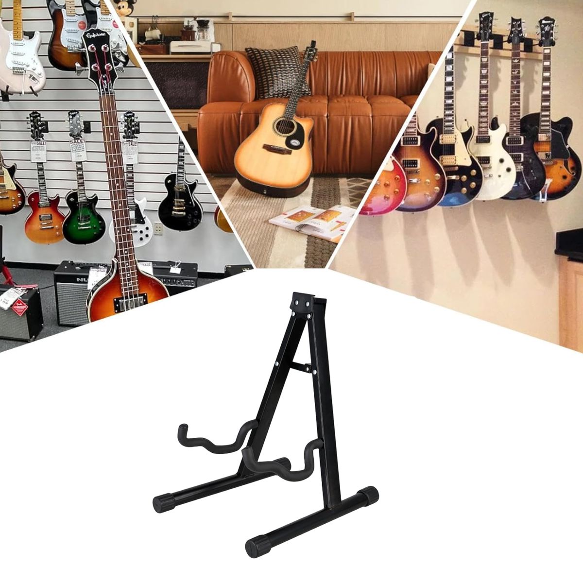 KINDA NICE - Soporte Atril Guitarra Y Bajo Plegable