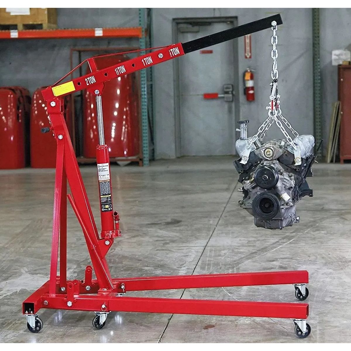 EOLAND - Tecle Grua Pluma Para Sacar Motores 2 Toneladas Hidraulica