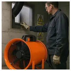 GENERICO - Extractor Aire Industrial Metalico 300mm 12 Pulgadas 520w