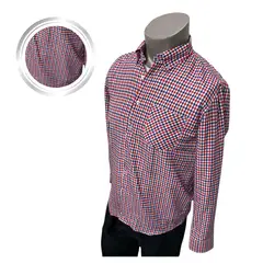 EKOL TACTICA MILITAR - Camisa Cuadrille Traje Huaso Hombre Fiestas Patrias Tricolor