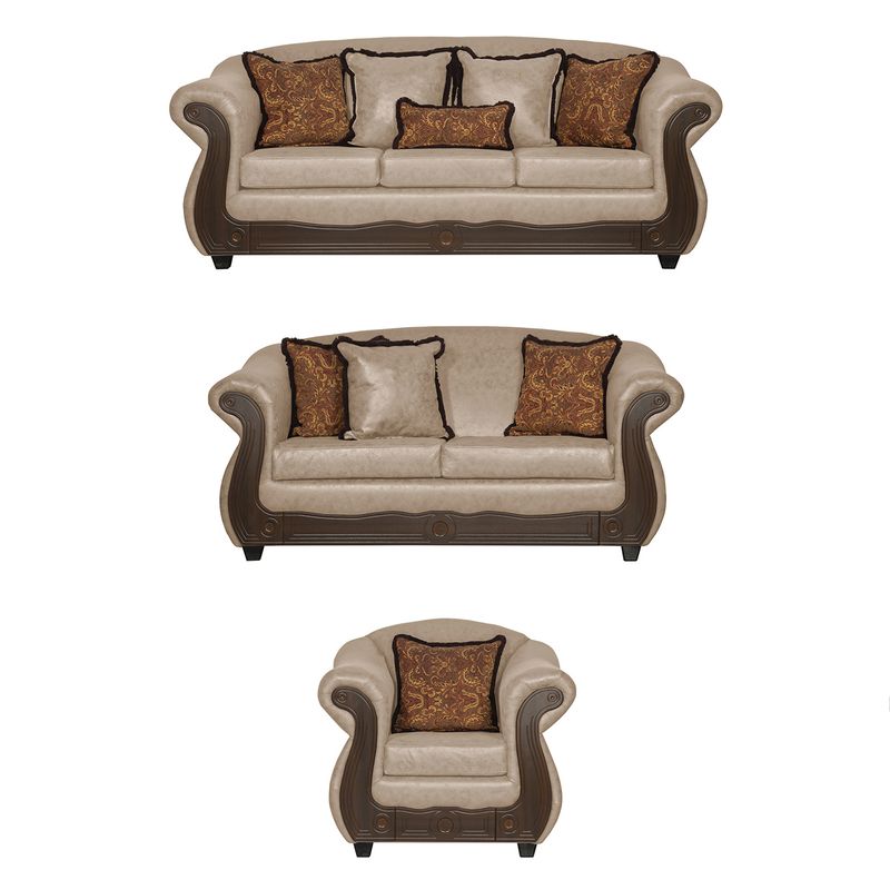 GENERICO - Juego de Living 3 2 1 Estambul Beige