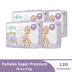 GENERICO - Pañales INFANS Premium Baby Care Talla M 120 Unidades