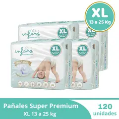 GENERICO - Pañal Desechable Super Premium XL INFANS 120 UND