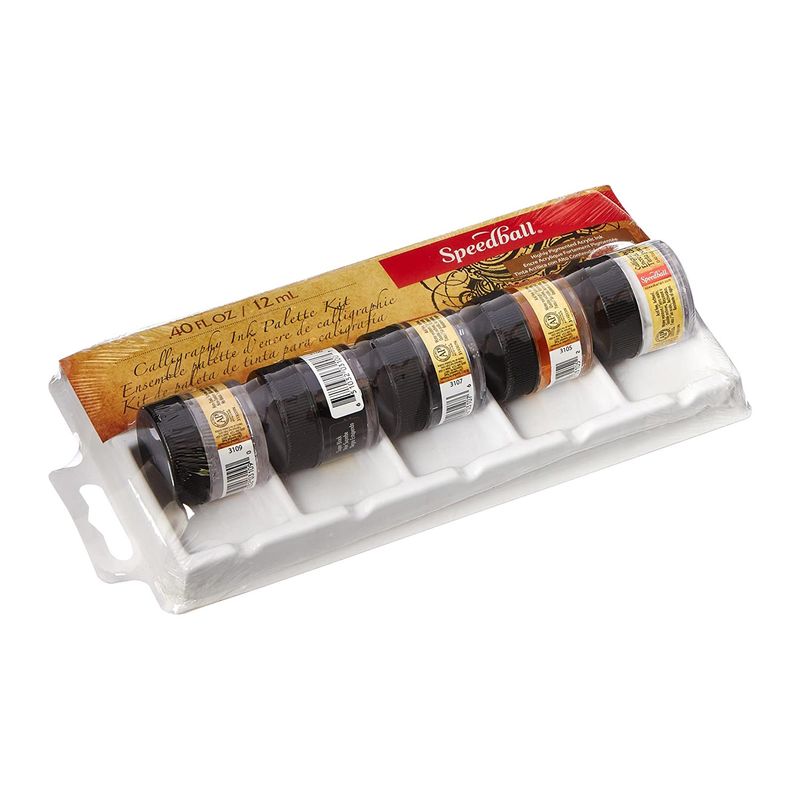 SPEEDBALL - Tinta Acrílica Para Plumilla 12ml Speedball 5 Colores