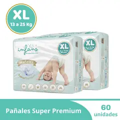 GENERICO - Pañales INFANS Premium Baby Care Talla XL 60 Unidades