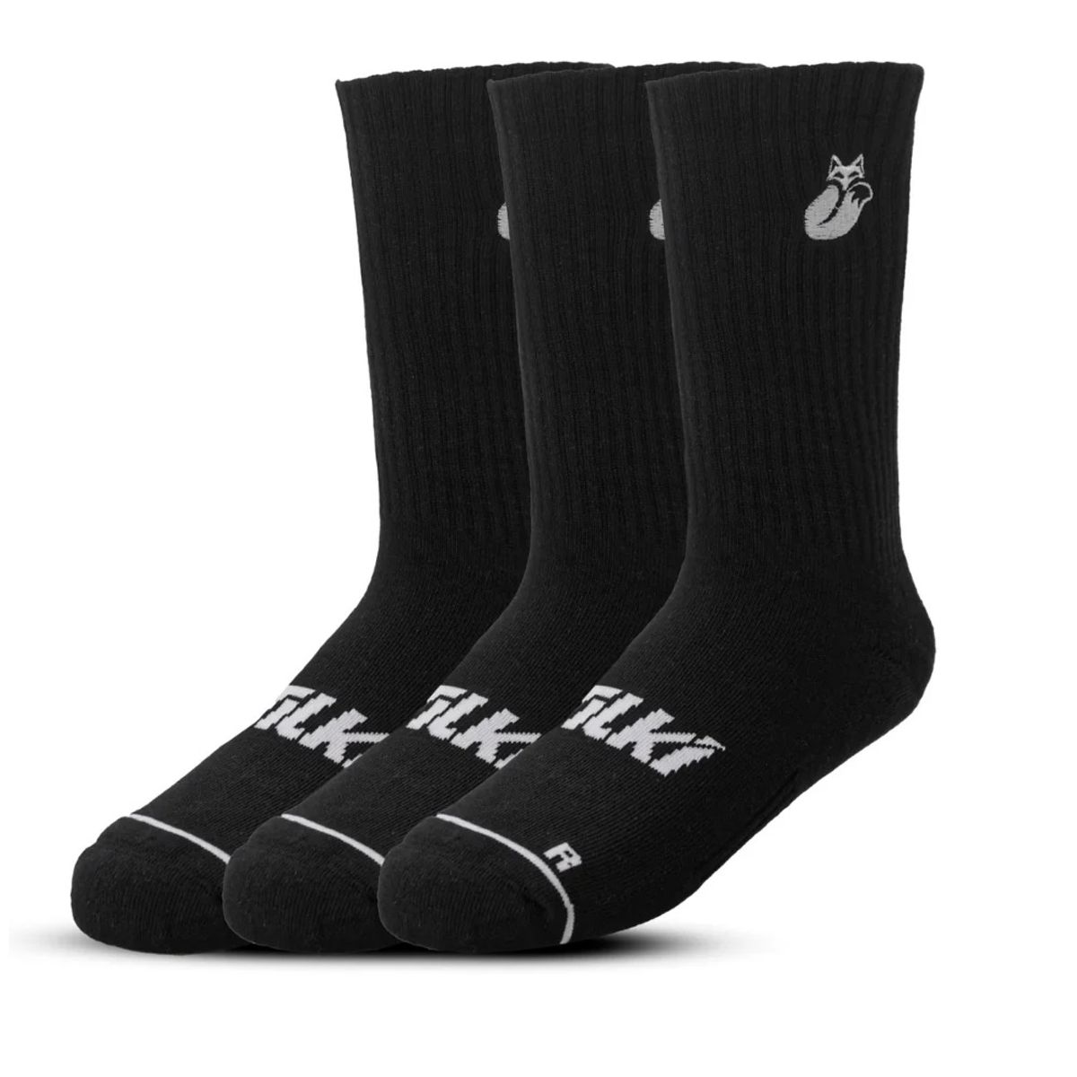 TILKI - Calcetin Tilki Comfort NegroNaranjo Pack X3 Tenis Padel