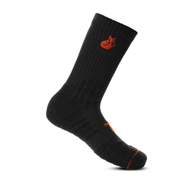 TILKI - Calcetin Tilki Comfort NegroNaranjo Pack X3 Tenis Padel