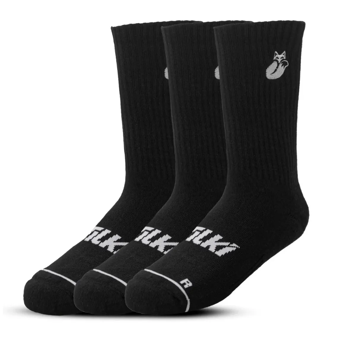 TILKI - Calcetin Tilki Comfort NegroNaranjo Pack X3 Tenis Padel