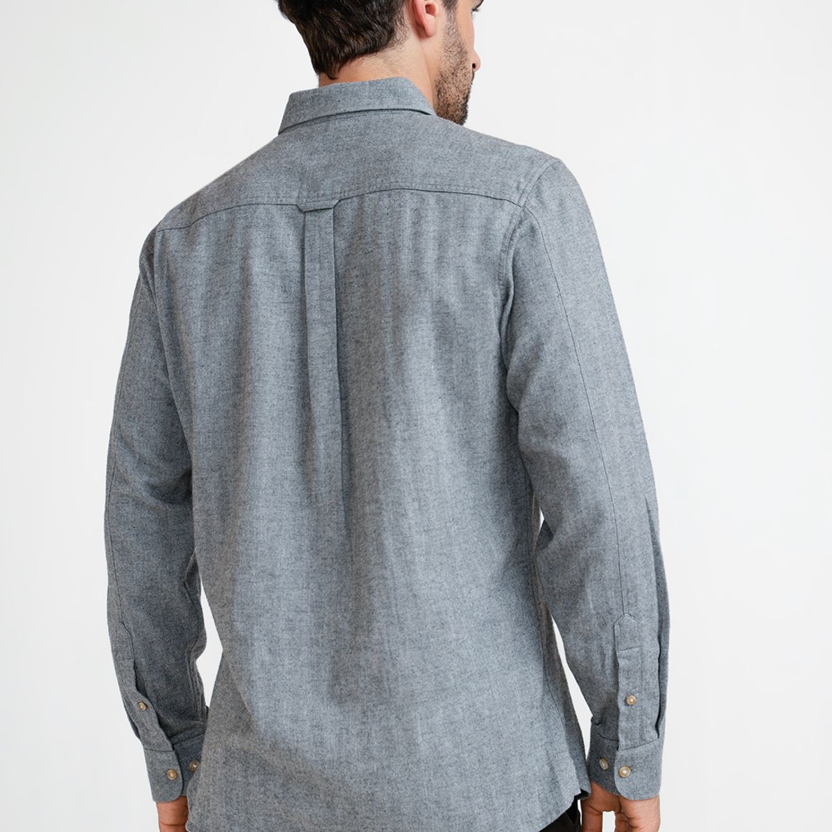 TRIAL - Camisa Franela Hombre Bernabeu Gris