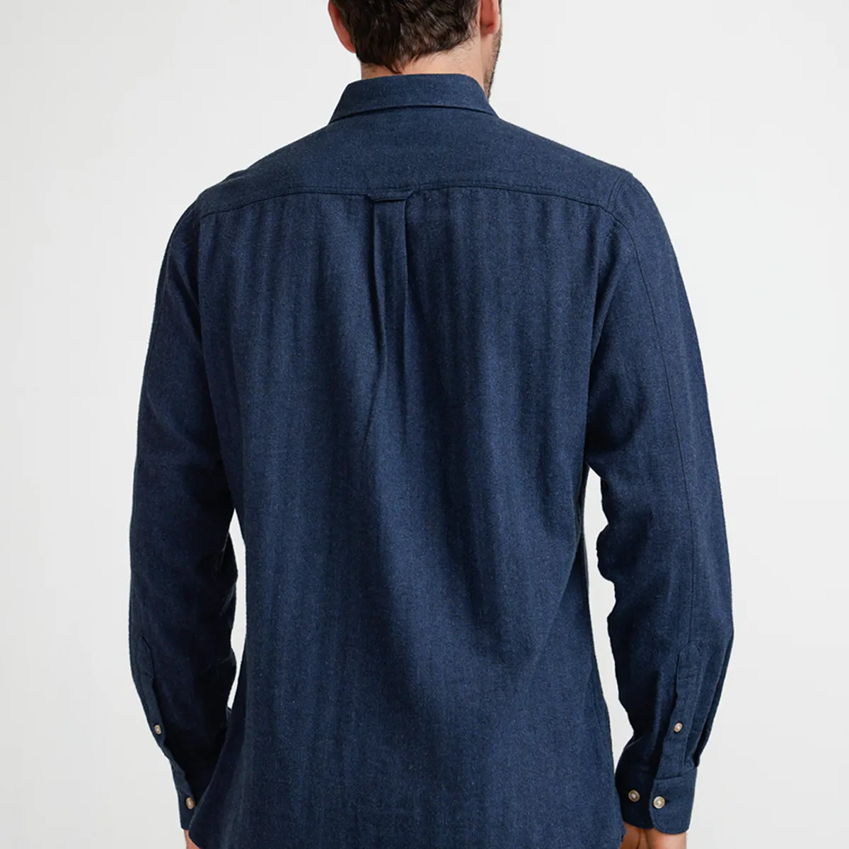 TRIAL - Camisa Franela Hombre Bernabeu Azul Marino