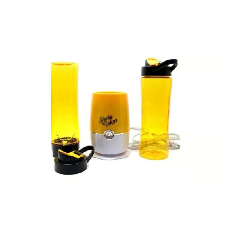 GENERICO - Juguera Portátil Licuadora 2 Vasos Batidora Portátil Juguera Amarillo