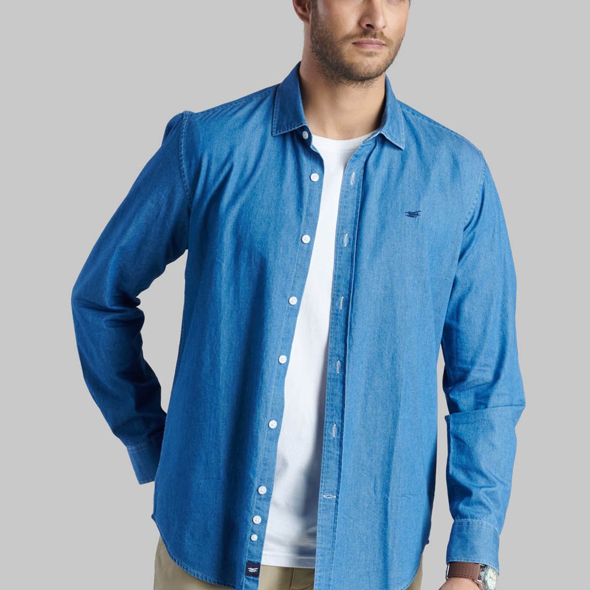 FEROUCH - Camisa Denim Manhattan Azul Ferouch