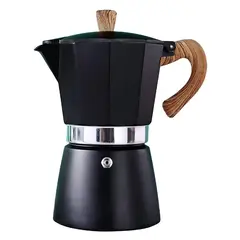 GENERICO - Cafetera Espresso Italiana Premium 6 Tazas Negro