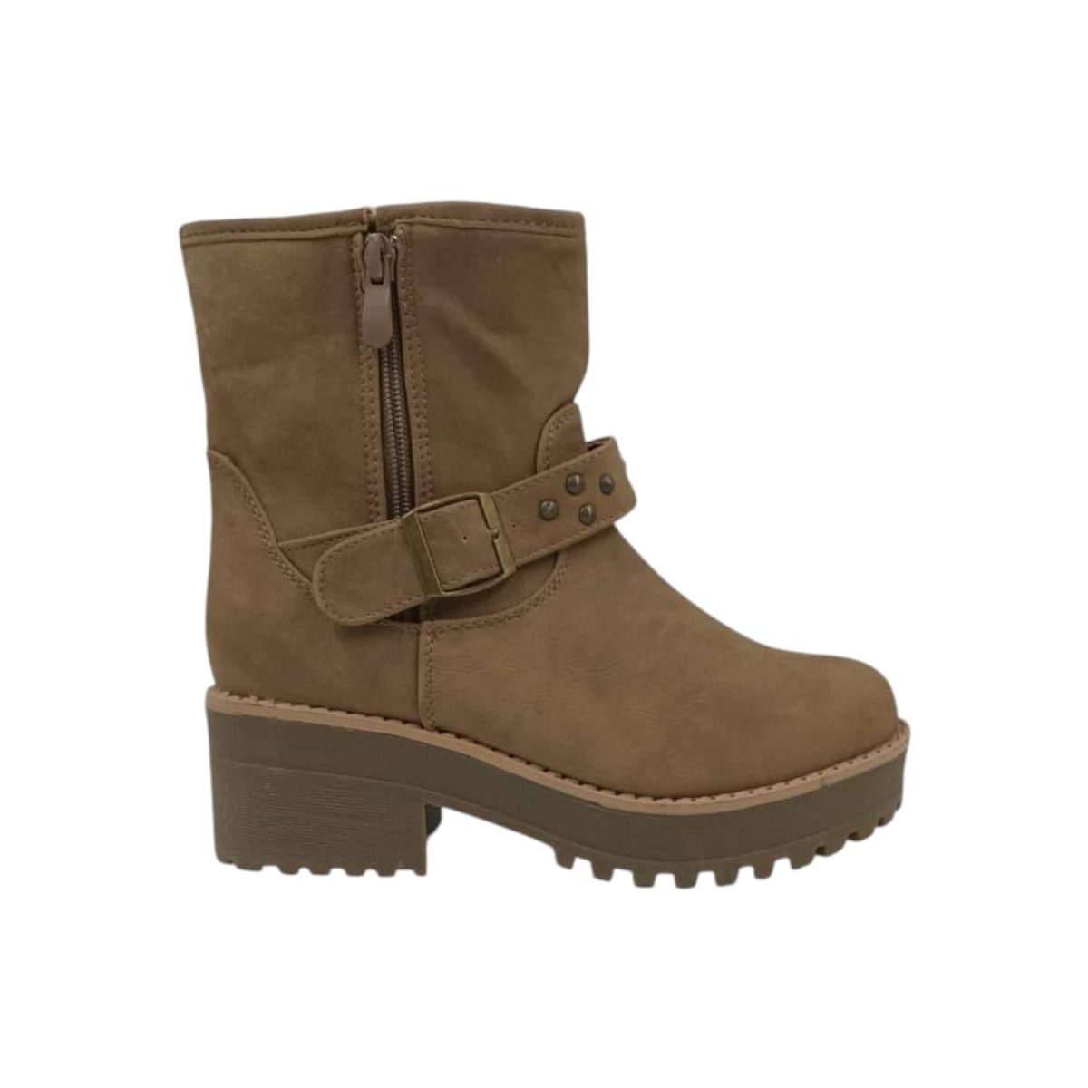 HERIEL - Bota Corta Camel Mujer