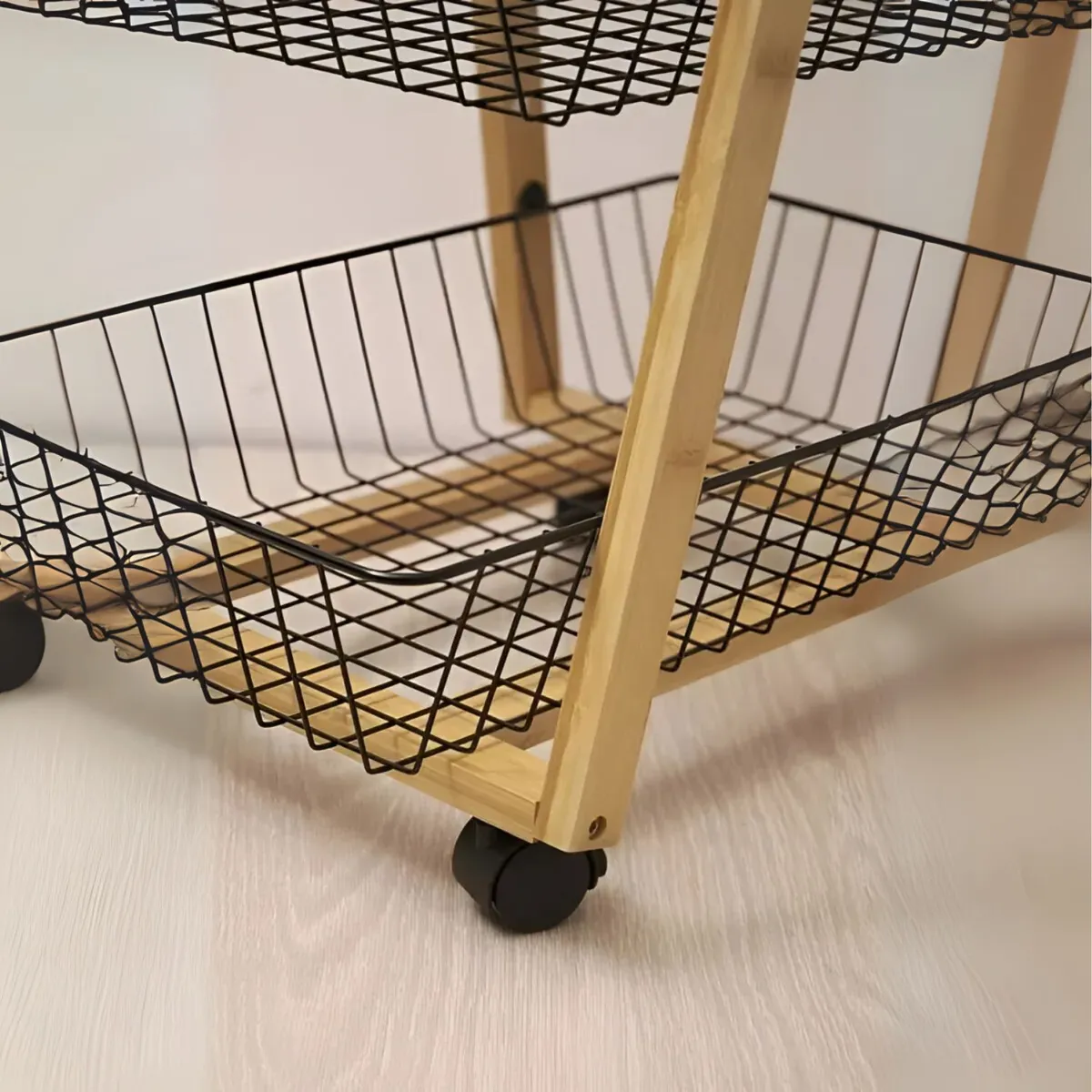 GENERICO - Carro Organizador 3 Niveles Con Canastos De Cocina Frutero