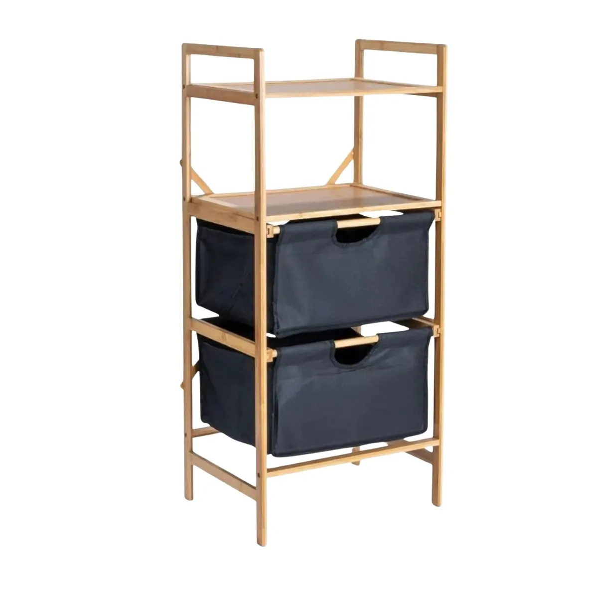 GENERICO - Estante Organizador Mueble Almacenamiento Con Cestas Negro