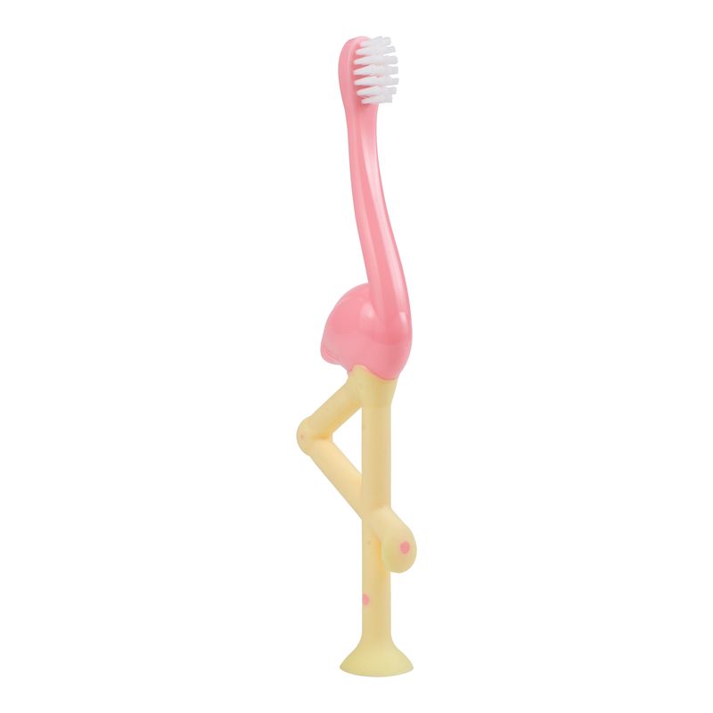 DR BROWN'S - Cepillo De Dientes Para Bebés Y Niños De 1 A 4 Años Flamenco