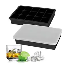 PASTELERIUSCL - Cubetas Silicona Cubetera Silicona Cubetas Hielo Ctapa Hielera Silicona Cubeta Para Hielo de Cubo15c