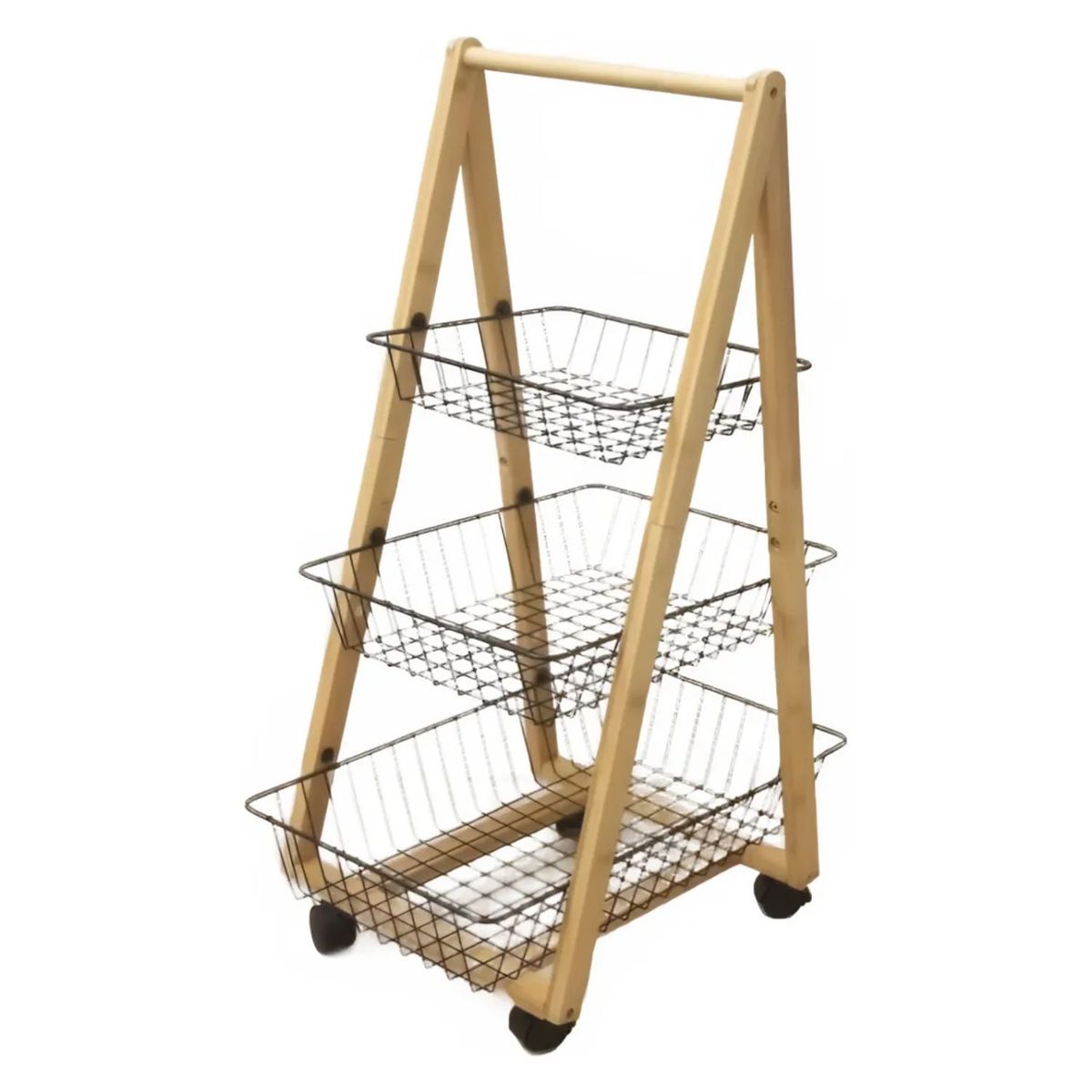 GENERICO - Carro Organizador 3 Niveles Con Canastos De Cocina Frutero