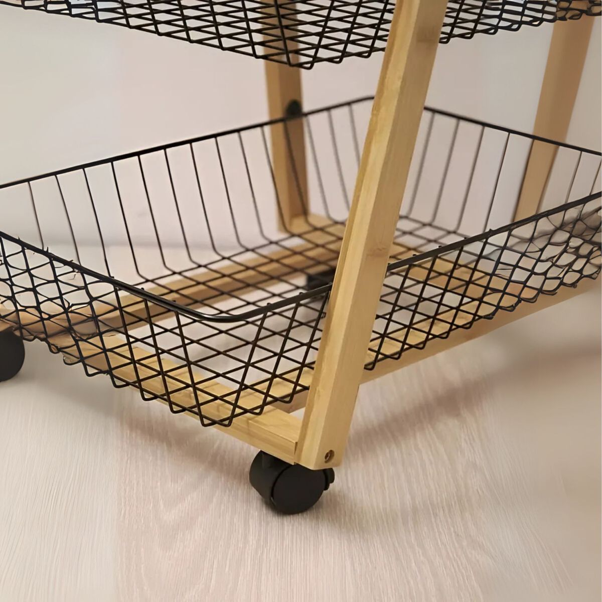 GENERICO - Carro Organizador 3 Niveles Con Canastos De Cocina Frutero