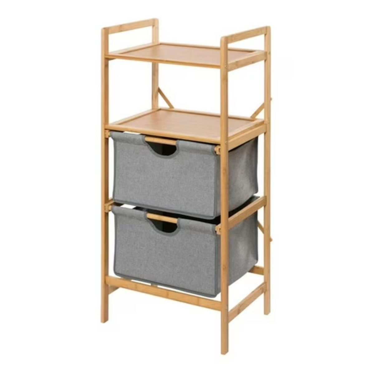 GENERICO - Estante Organizador Mueble Almacenamiento Con Cestas Gris