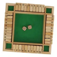 GENERICO - Juego de Mesa de Madera con Dados – 4 Jugadores, Educativo y Familiar