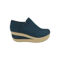 HERIEL - Zapato Panchita Azul Plataforma