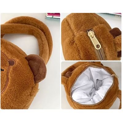 Imagen 2 del producto Cartera Niñas Capibara Kawaii Felpa 14x20 Cm