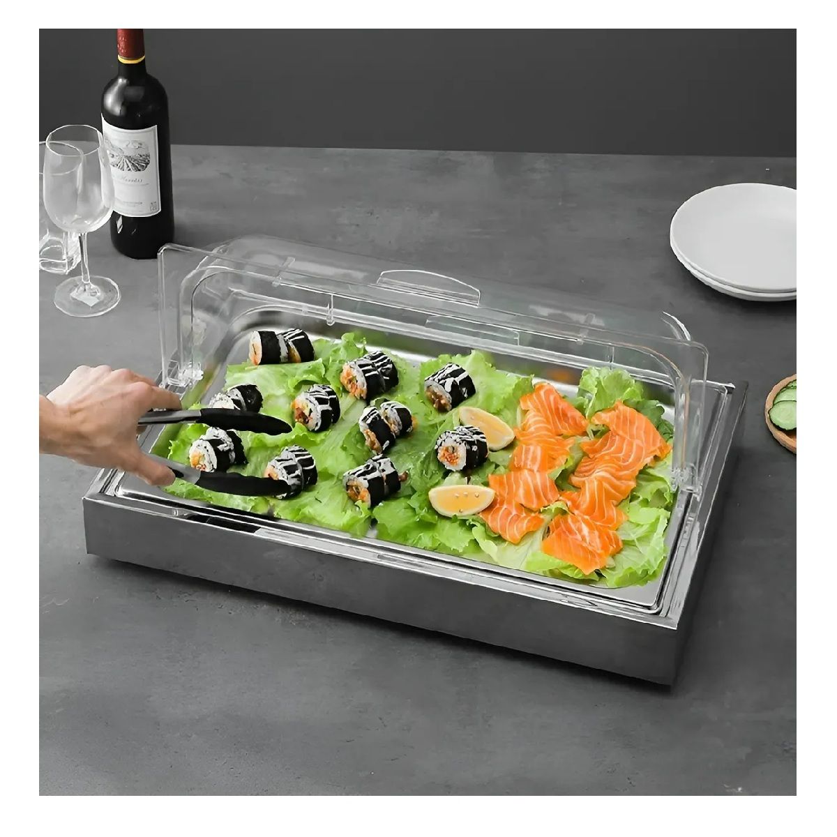 PASTELERIUSCL - Bandeja Acero Bandeja Autoservicio Bandeja buffet bandeja restaurant