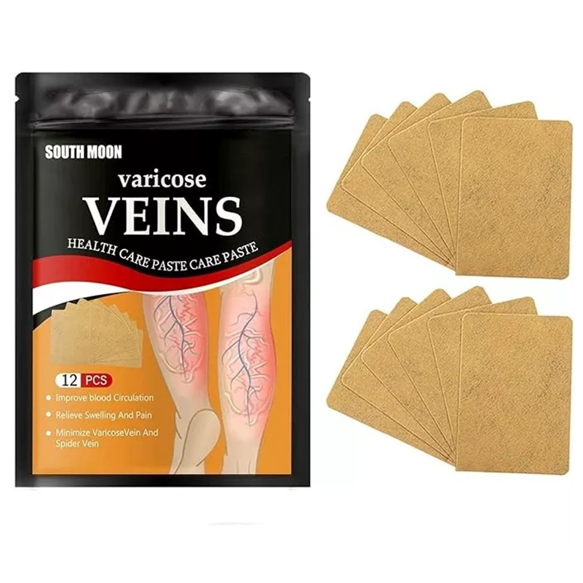 GENERICO - 72 Parche Pierna Para Tratamiento De Venas Varicosas Varices