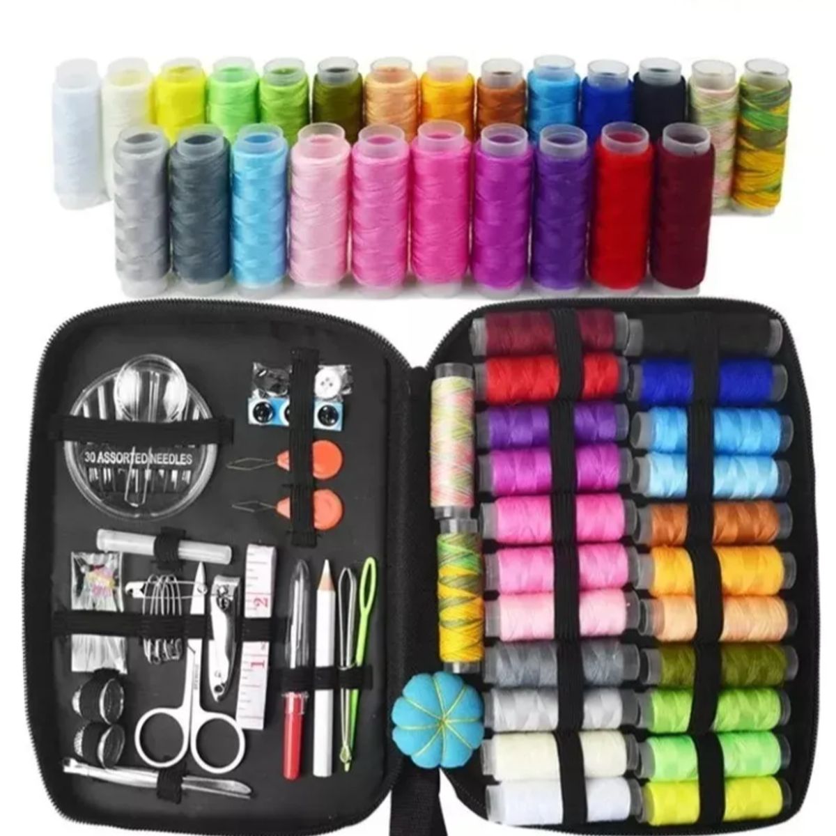 GENERICO - Set Costura Hilo De Coser Alfiler De Gancho Botones Kit