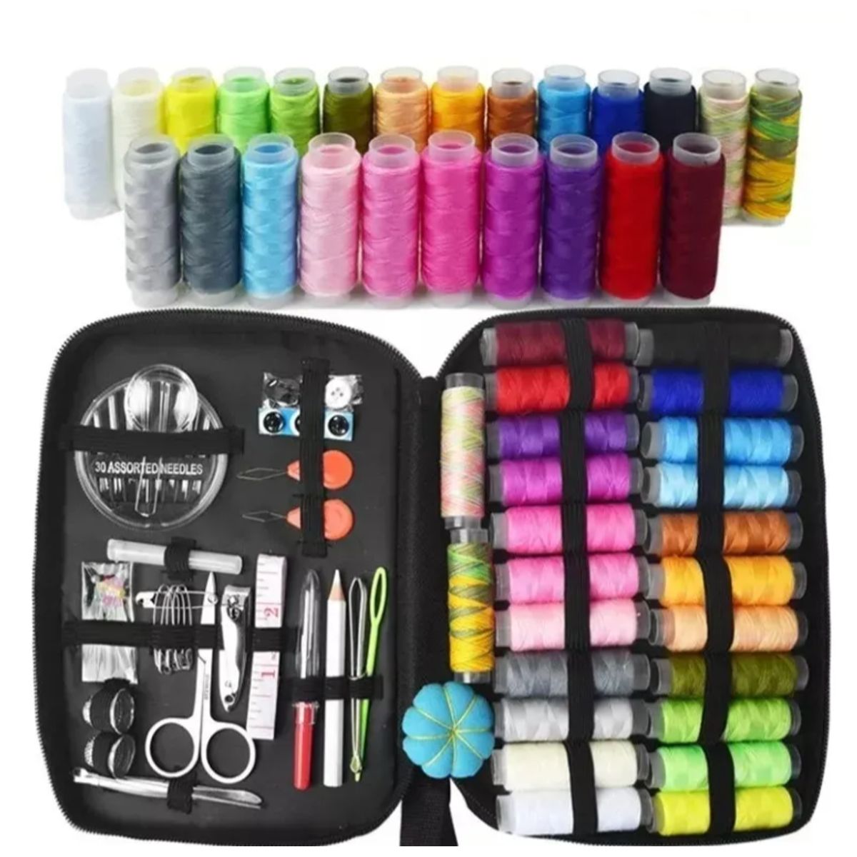 GENERICO - Set Costura Hilo De Coser Alfiler De Gancho Botones Kit