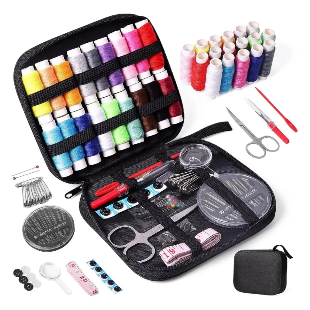 GENERICO - Set Costura Hilo De Coser Alfiler De Gancho Botones Kit