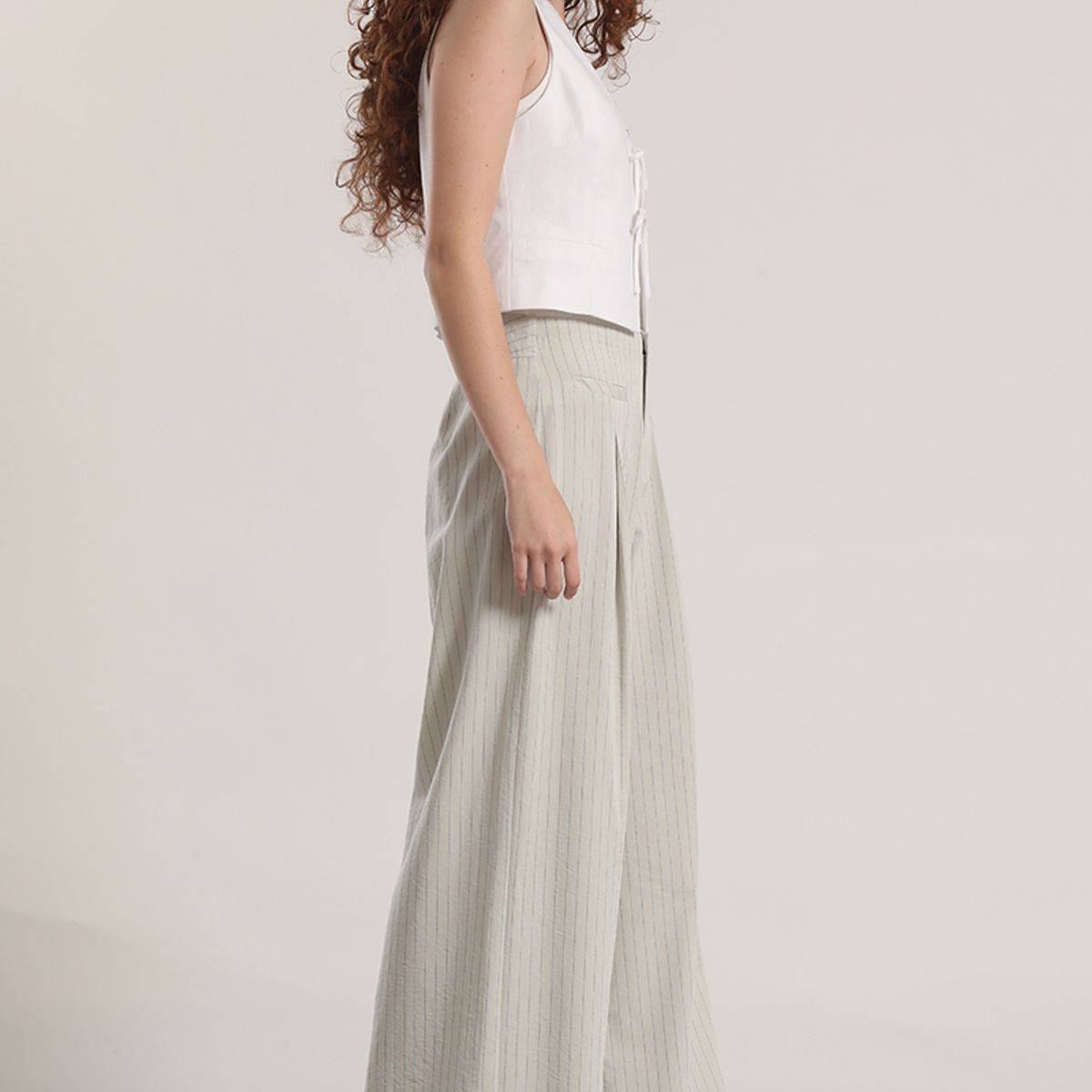 LIOLA - Pantalón ancho liola mujer gris