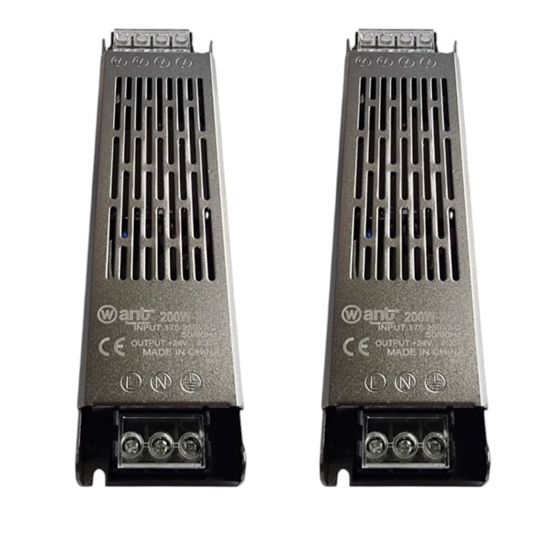 WANT - 2 Fuentes de Poder 24V 8,3A 200W MQ Compacta
