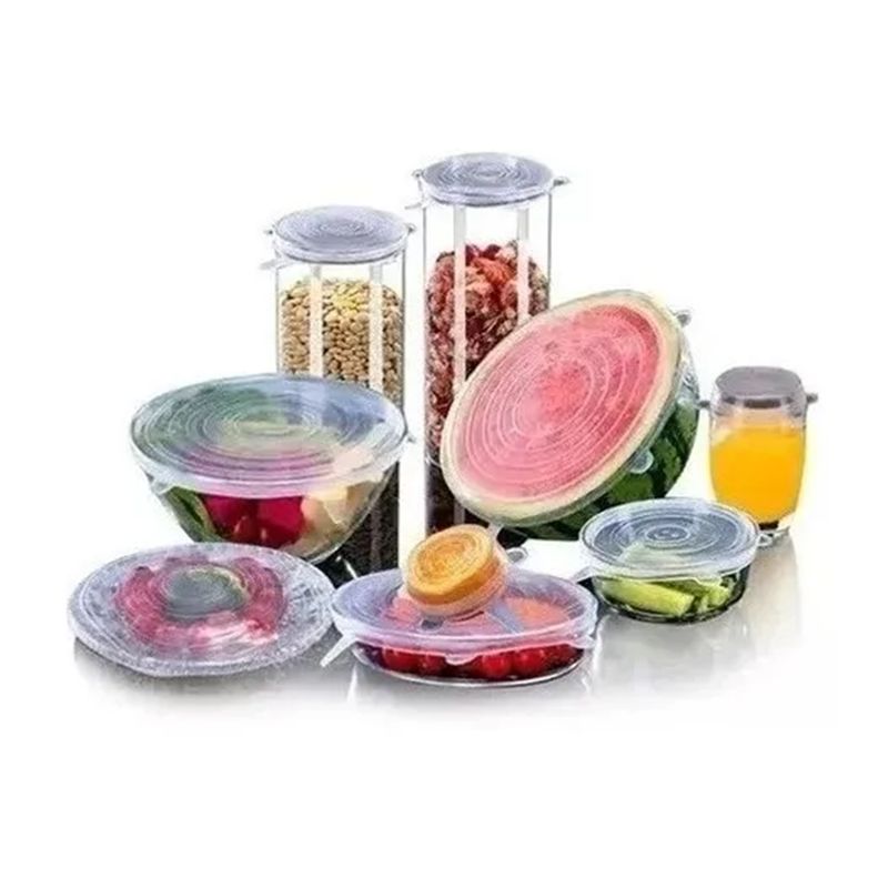 GENERICO - Tapas De Silicona Extensible Ajustable Adaptable Alimentos
