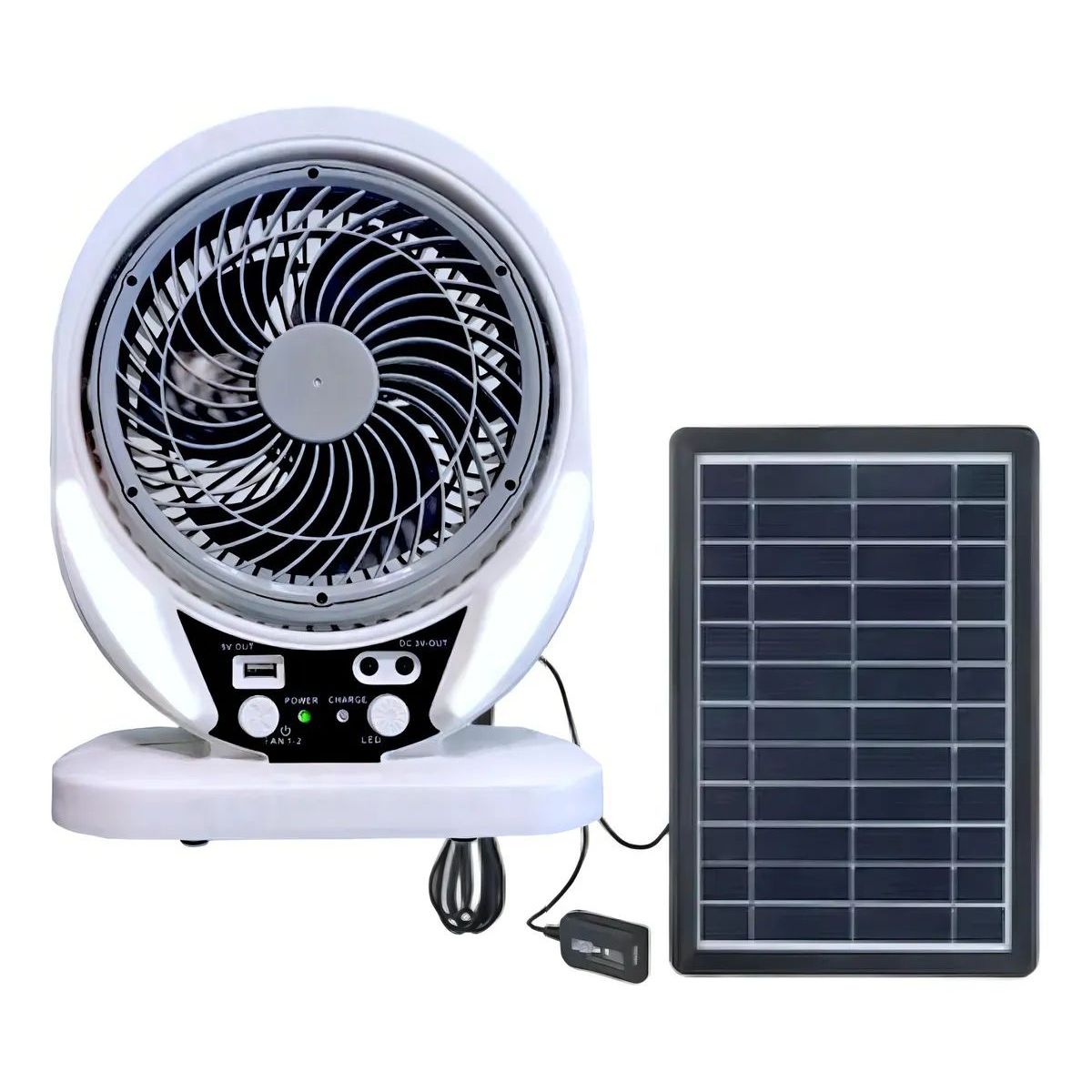 SHOP EHOME BAG - Ventilador Portátil Recargable Panel Solar Incluye Ampolleta Cantidad de aspas 7